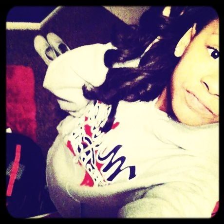 Fresh from basketball practice , my new hoodie comfy doee (: