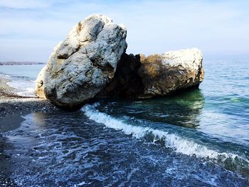 Rocks in sea