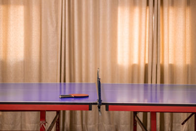 Empty chairs and table at home