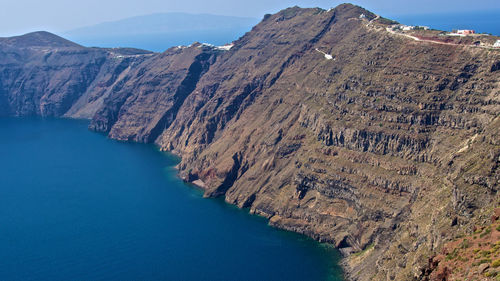 Aerial view of lake