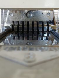 Extreme close up of machine part