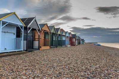 Panoramic view of beach against sky