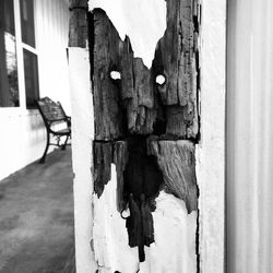 Close-up of wooden door