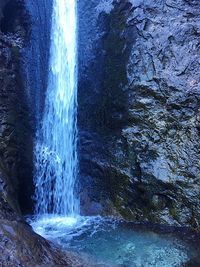 Scenic view of waterfall