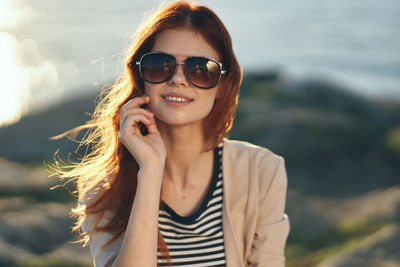 Portrait of smiling young woman