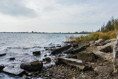 Scenic view of sea against sky