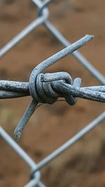 Close-up of barbed wire