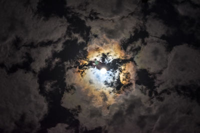 Low angle view of sky at night
