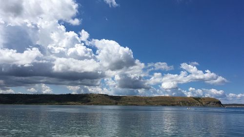 Scenic view of cloudy sky over sea