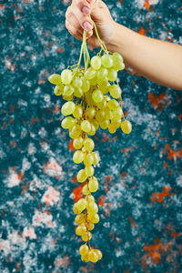 Close-up of hand holding fruit