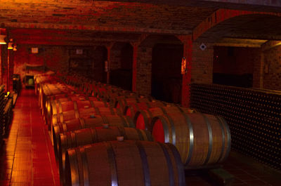 Full frame shot of beer in building