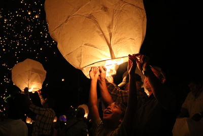 Release of lanterns
