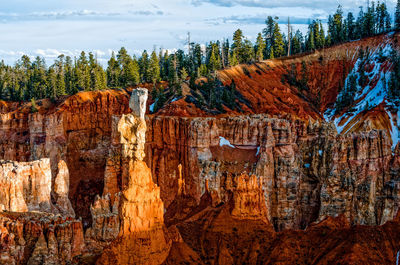 Rock formations against sky