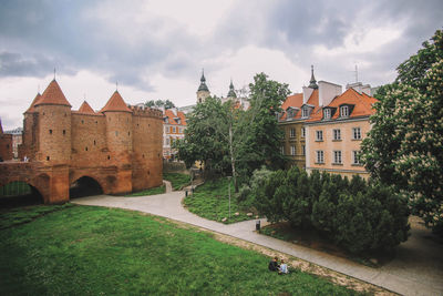 View of historic building against cloudy sky