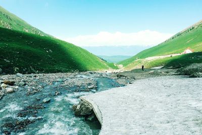 Scenic view of river against sky