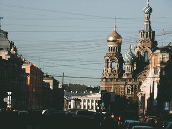 View of cathedral in city against sky