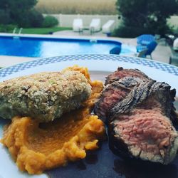 Close-up of serving food