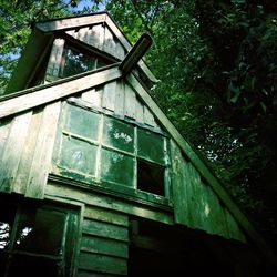 Low angle view of abandoned building