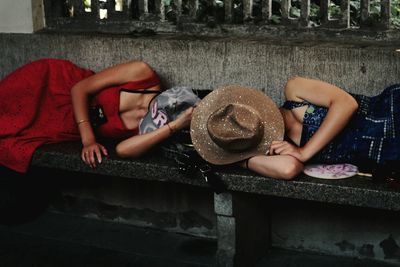 Boy lying down on floor