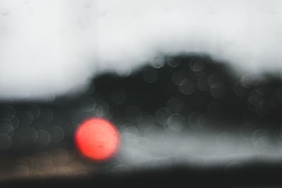 Defocused image of illuminated lights