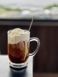 Close-up of drink on table