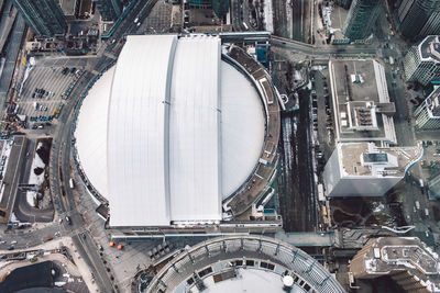 High angle view of buildings