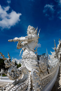 Wat rong khun also known as the white temple, located in chiang rai province, thailand