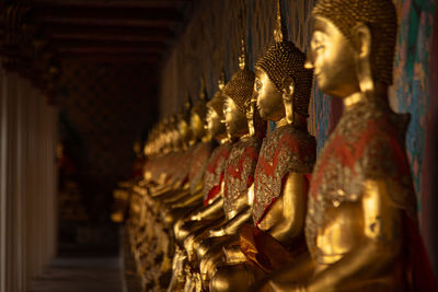 Statue in temple outside building