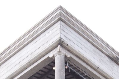 Low angle view of building against clear sky