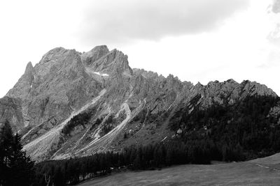 Scenic view of rocky mountains against sky