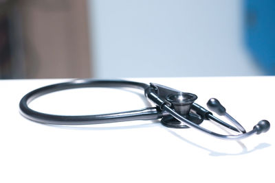 High angle view of eyeglasses on table