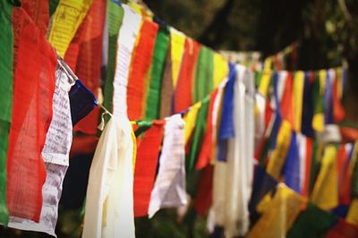 Full frame shot of colorful lanterns