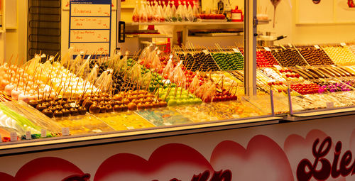 High angle view of vegetables for sale in store