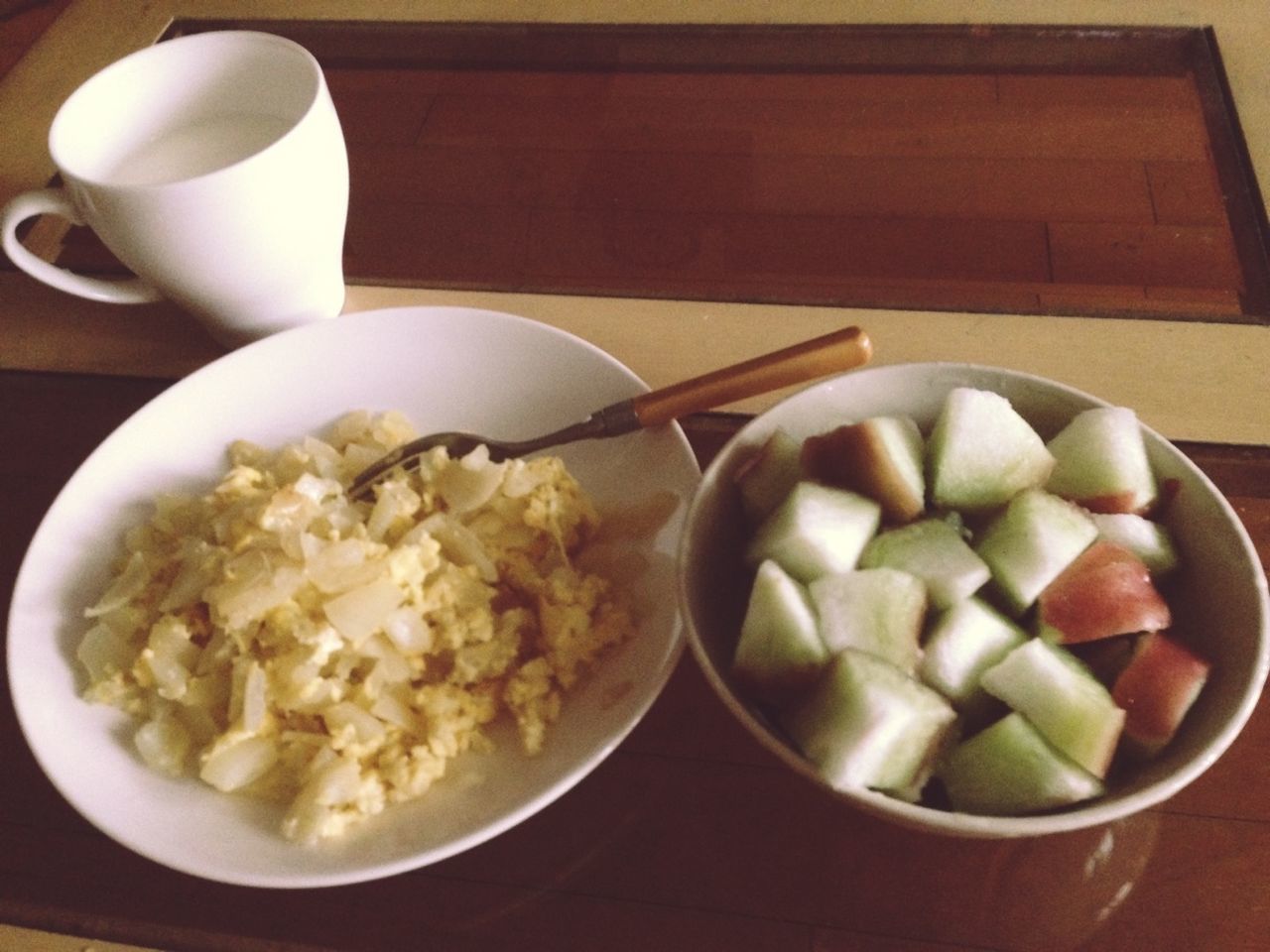 food and drink, food, freshness, indoors, healthy eating, plate, ready-to-eat, still life, bowl, table, meal, serving size, high angle view, close-up, spoon, vegetable, healthy lifestyle, indulgence, directly above, served