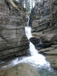 Scenic view of waterfall