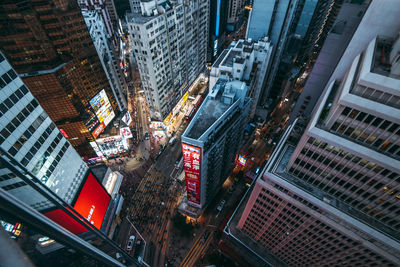 High angle view of city