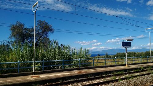 Railroad tracks on road