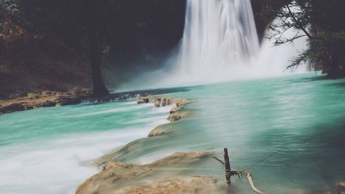 River flowing through rocks