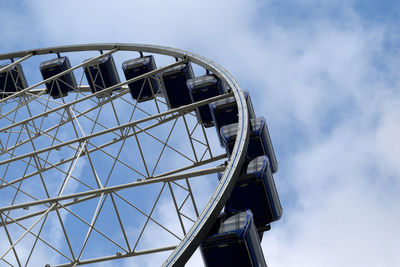 Low angle view of ferris wheel against sky