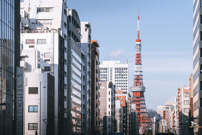 Buildings in city against sky