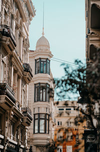 Low angle view of buildings in city