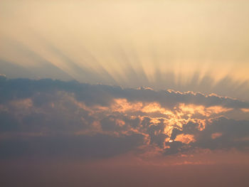 Scenic view of cloudscape at sunset