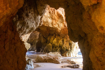 Rock formation in sea