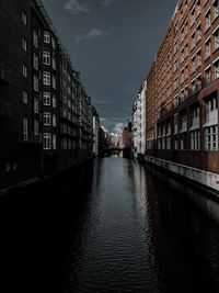 Canal amidst buildings in city