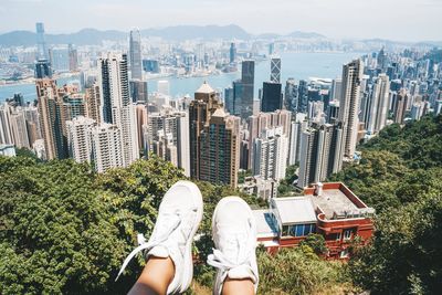 View from above on hong kong from victoria peak