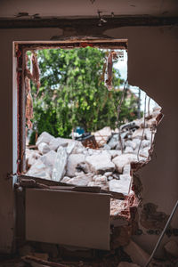 View of abandoned window