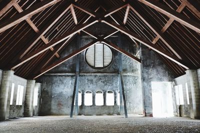 Low angle view of an abandoned building