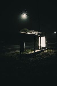 Empty illuminated lights at night