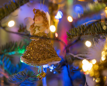 Close-up of christmas decorations