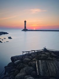 Lighthouse on sunrise